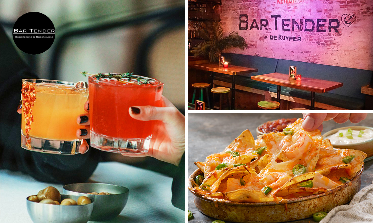 Luxe bite naar keuze of onbeperkt nacho's (2 uur) + drankje bij Bar Tender