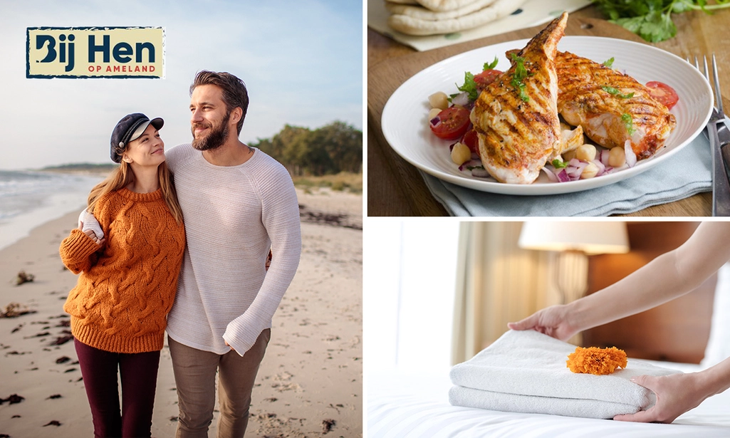Overnachting voor 2 + ontbijt + evt. diner op Ameland