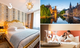 Overnachting voor 2 + ontbijt + late check-out + wellness in Brugge