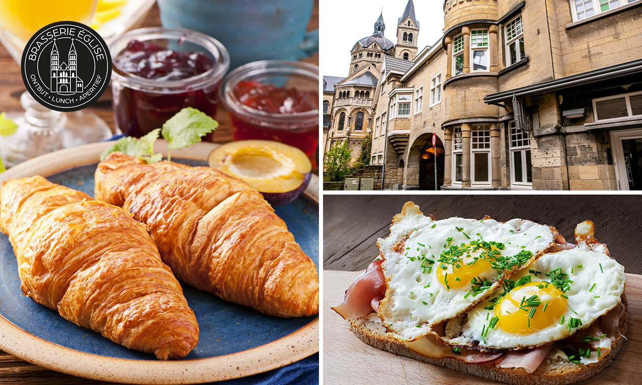 Ontbijtplank + verse jus d'orange bij Brasserie Église