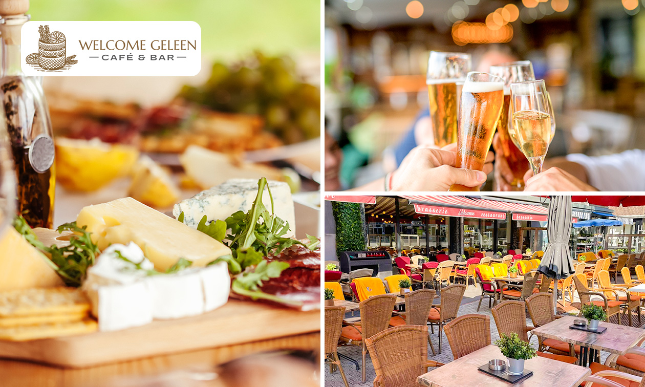 2 wijnen, 2 bieren of cocktail + kaasborrelplank bij Brasserie Welcome Geleen