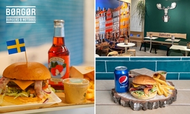 Burgermenu + friet + saus + drankje