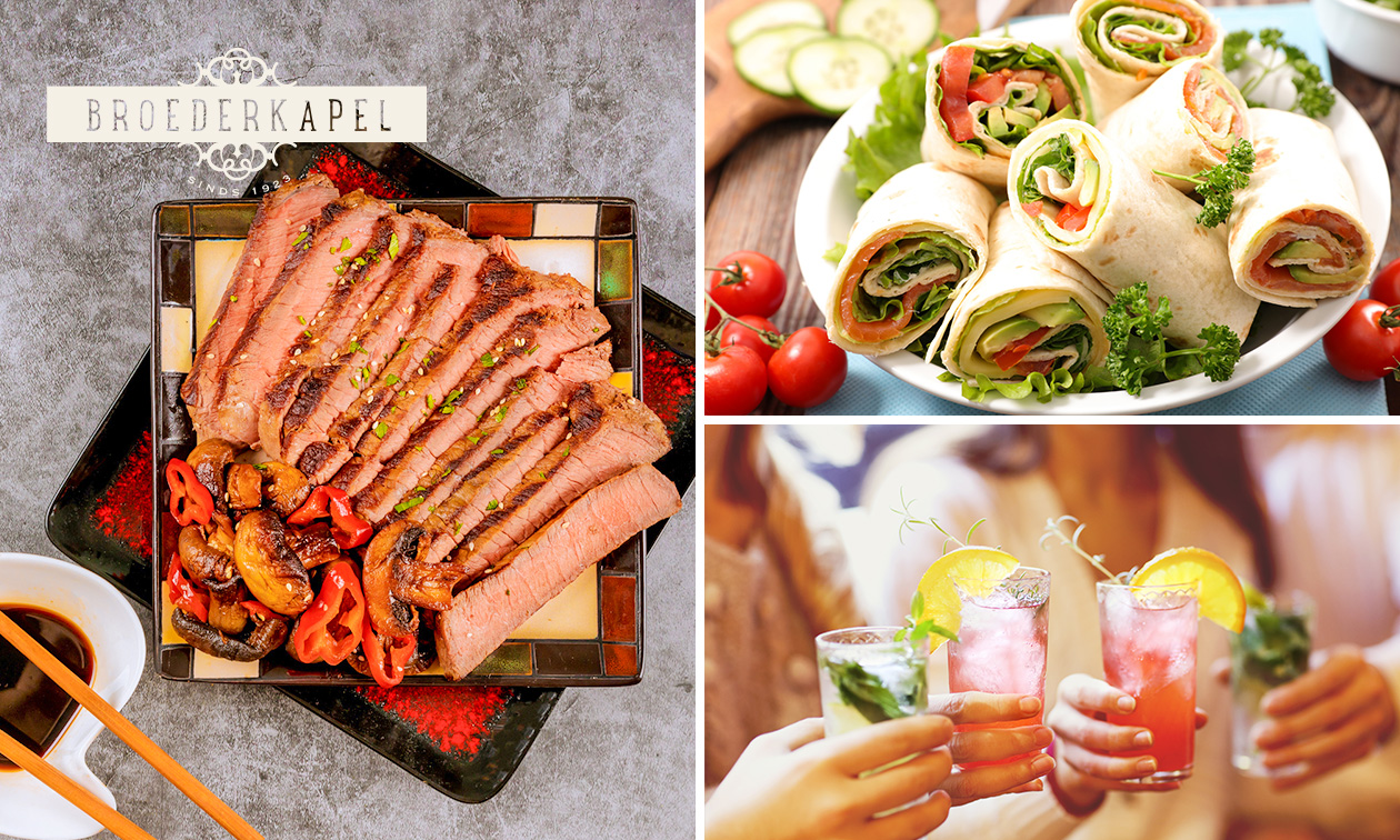 3-gangen tapasdiner + 3 cocktails bij Broederkapel in Veghel