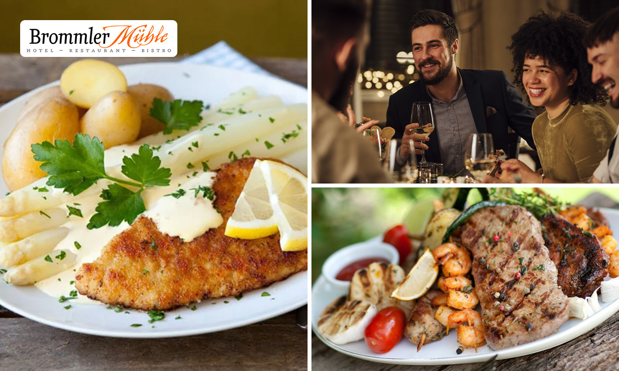 3-gangendiner of mixed grill bij Brommler Mühle