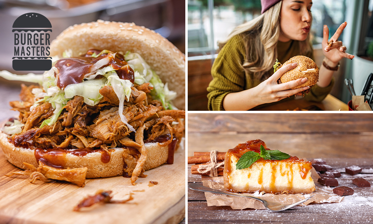Warme drank naar keuze + gebak of lunch bij Burger Masters