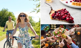 Wandel- of fietsarrangement + koffie met gebak + tapasplank