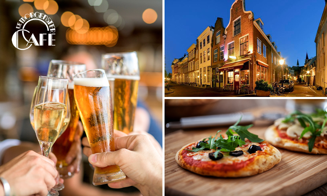2 bier of wijn naar keuze + hapjes in hartje Utrecht