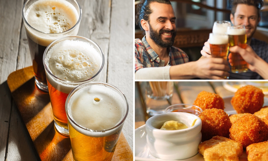 3 glazen (speciaal)bier naar keuze + borrelgarnituur