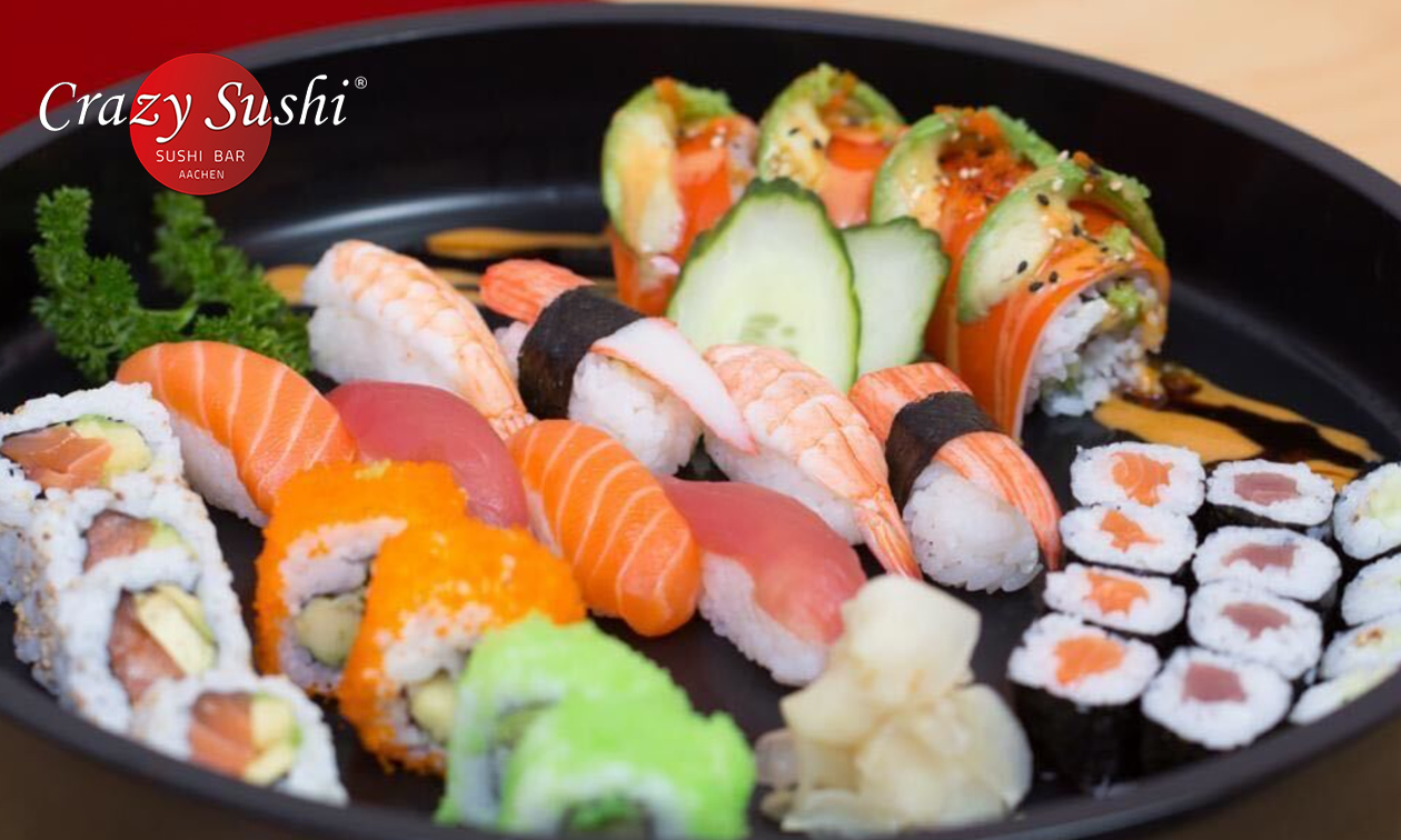 Sushimenu voor lunch of diner bij Crazy Sushi