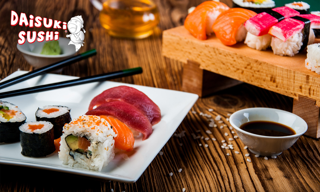 Sushibox (106 stuks) van Daisuki Sushi voor afhaal of thuisbezorgd