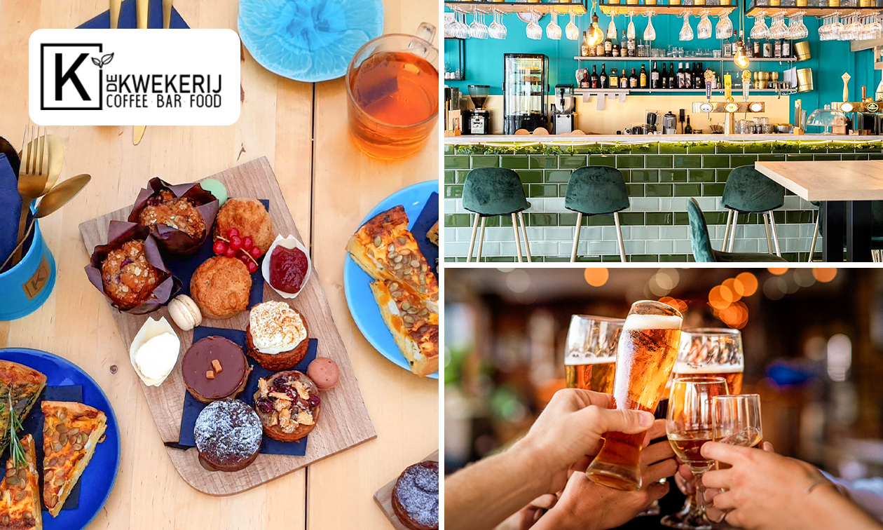 High wine of -beer of mini-high tea bij De Kwekerij in Utrecht