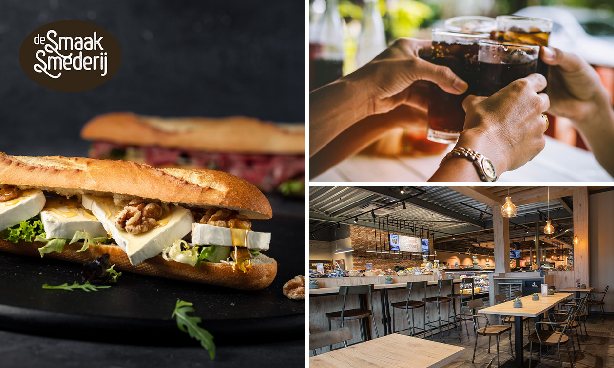 Broodje naar keuze + wafel + frisdrank
