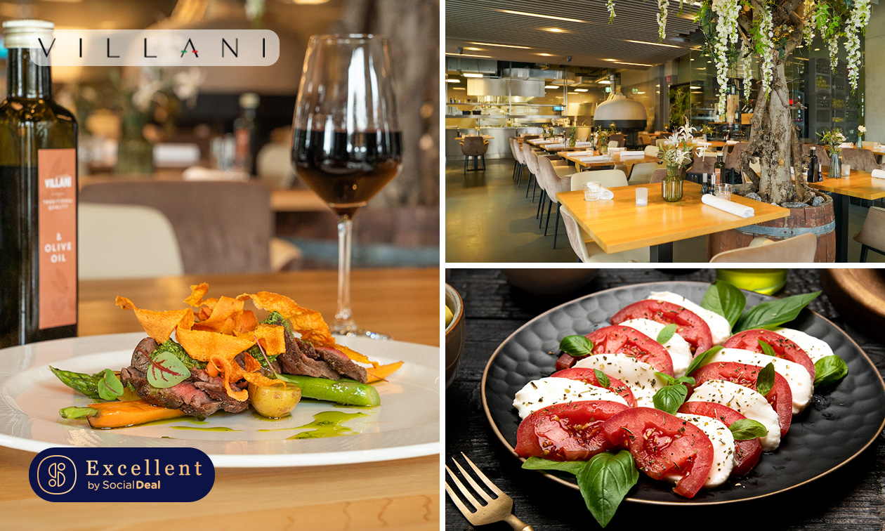 2-gangen keuzelunch of 3-gangendiner à la carte incl. onbeperkt drank bij Villani in Scheveningen