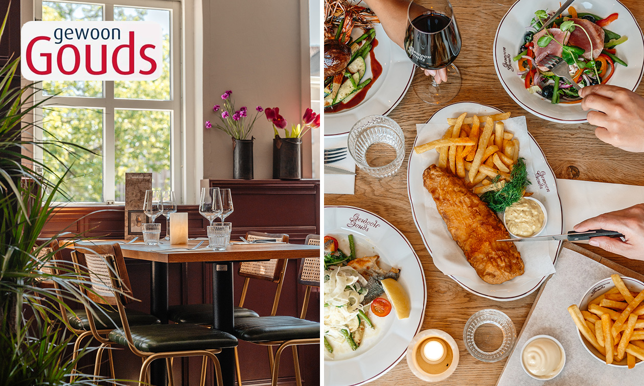 3-gangendiner à la carte + evt. welkomstcocktail bij Gewoon Gouds
