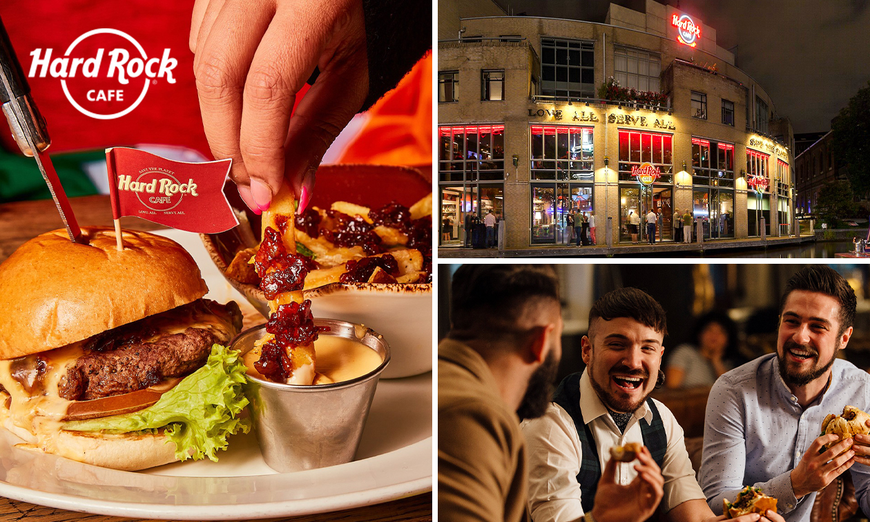 2-gangendiner à la carte + drankje bij Hard Rock Cafe