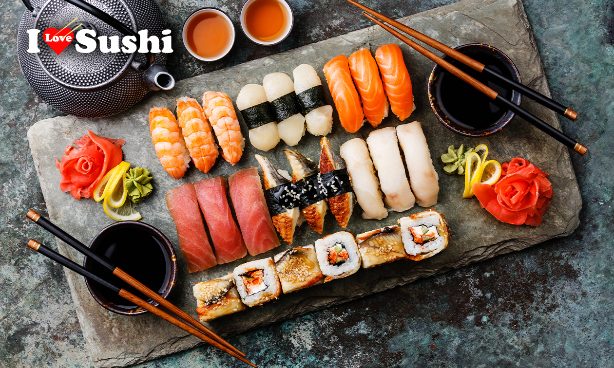 Take-away sushibox (16, 21 of 34 stuks) bij I Love Sushi