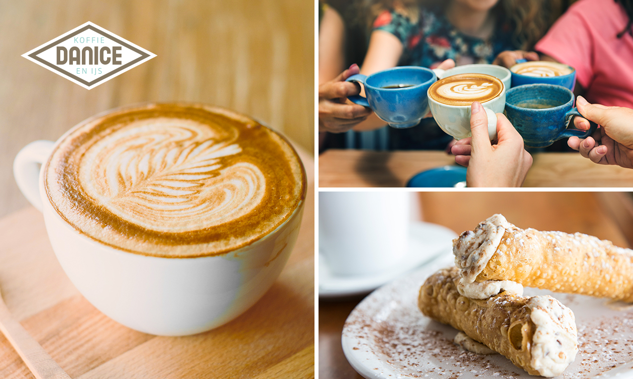 Speciale koffie + cannoli bij IJscafé Danice Santhorst