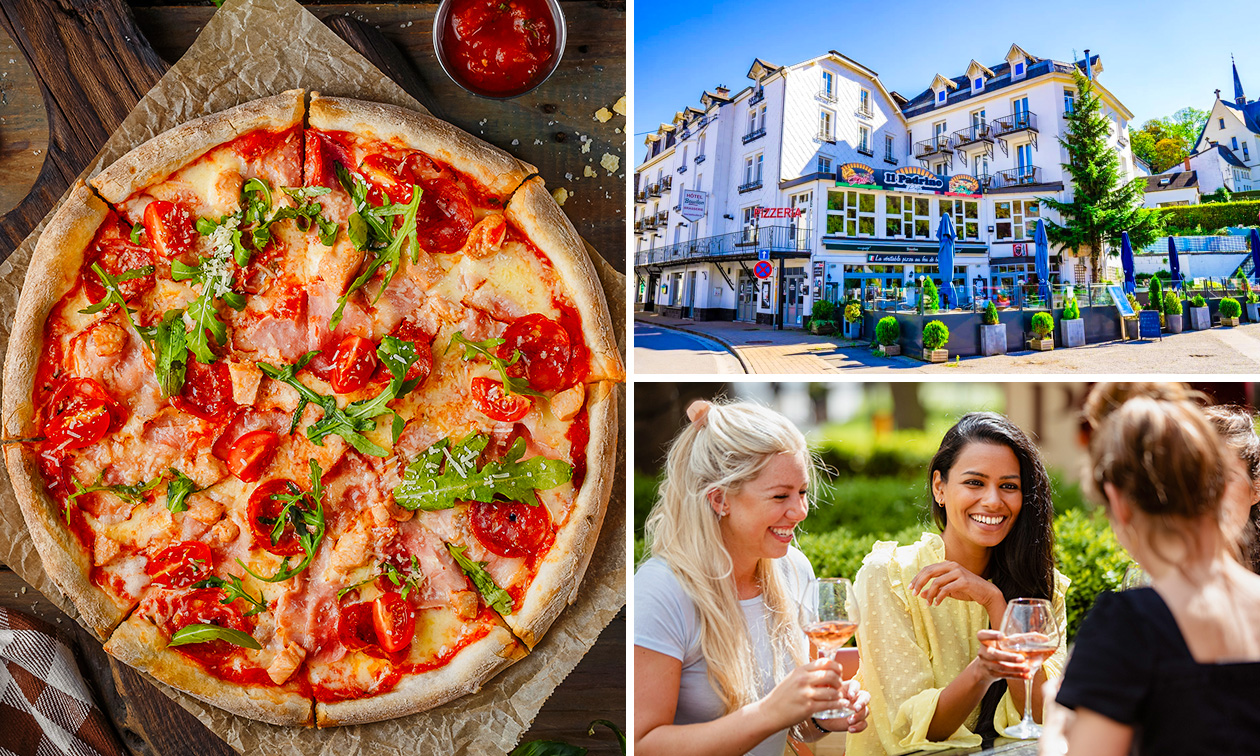 Pizza à emporter ou menu en 2 ou 3 services à la carte à Bouillon