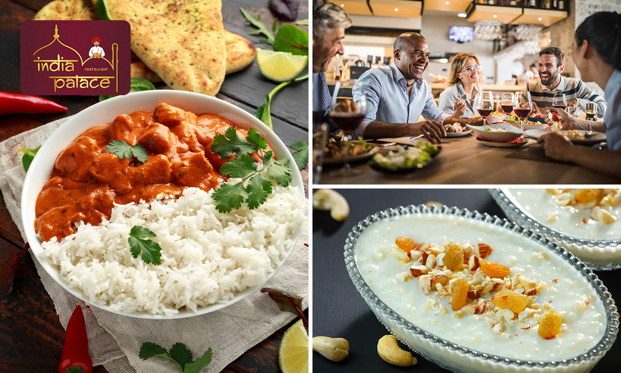 Indiaas 3- of 4-gangendiner à la carte of 3-gangendiner van de chef