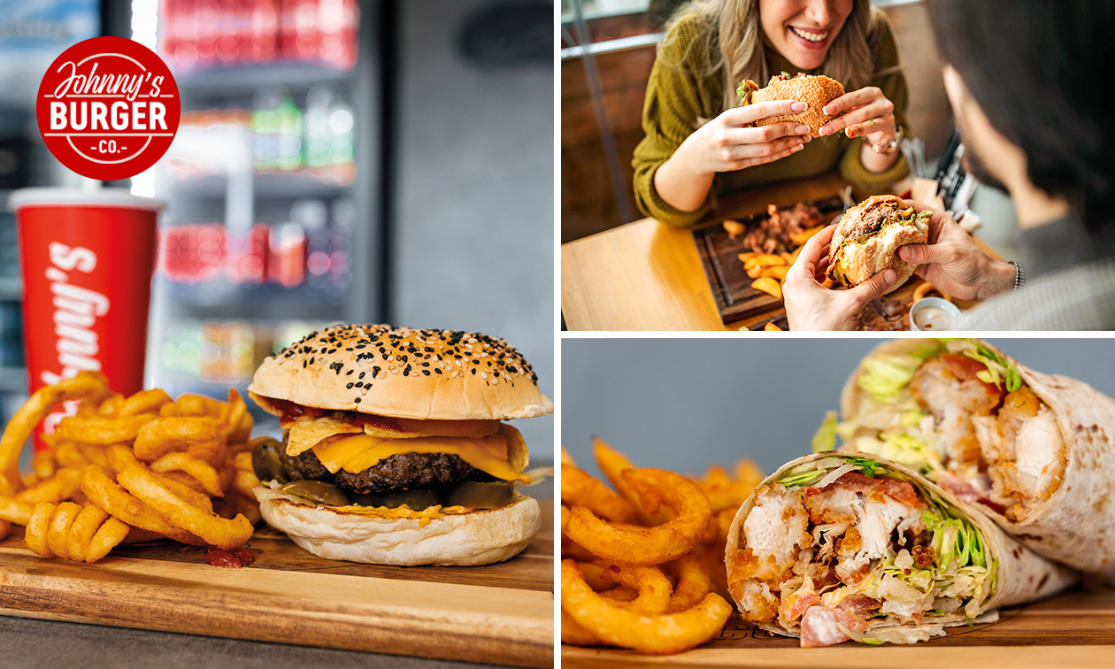 Burger- of wrapmenu + bijgerecht + drankje voor afhaal