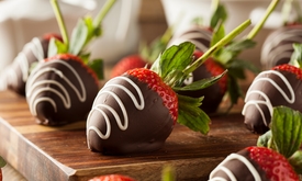 Thuisbezorgd: doos met 9 chocolade-aardbeien