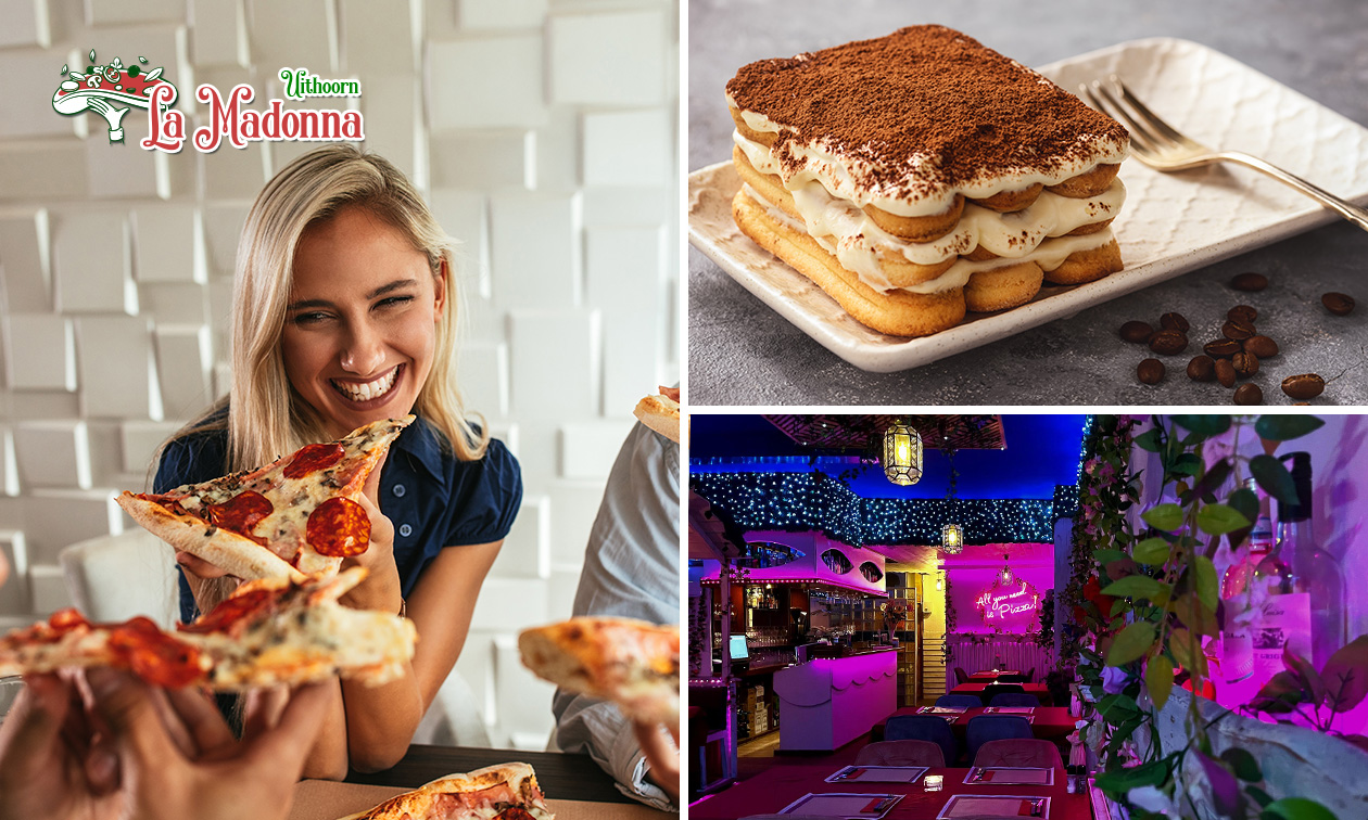 3-gangen keuzediner + broodmandje met kruidenboter bij La Madonna