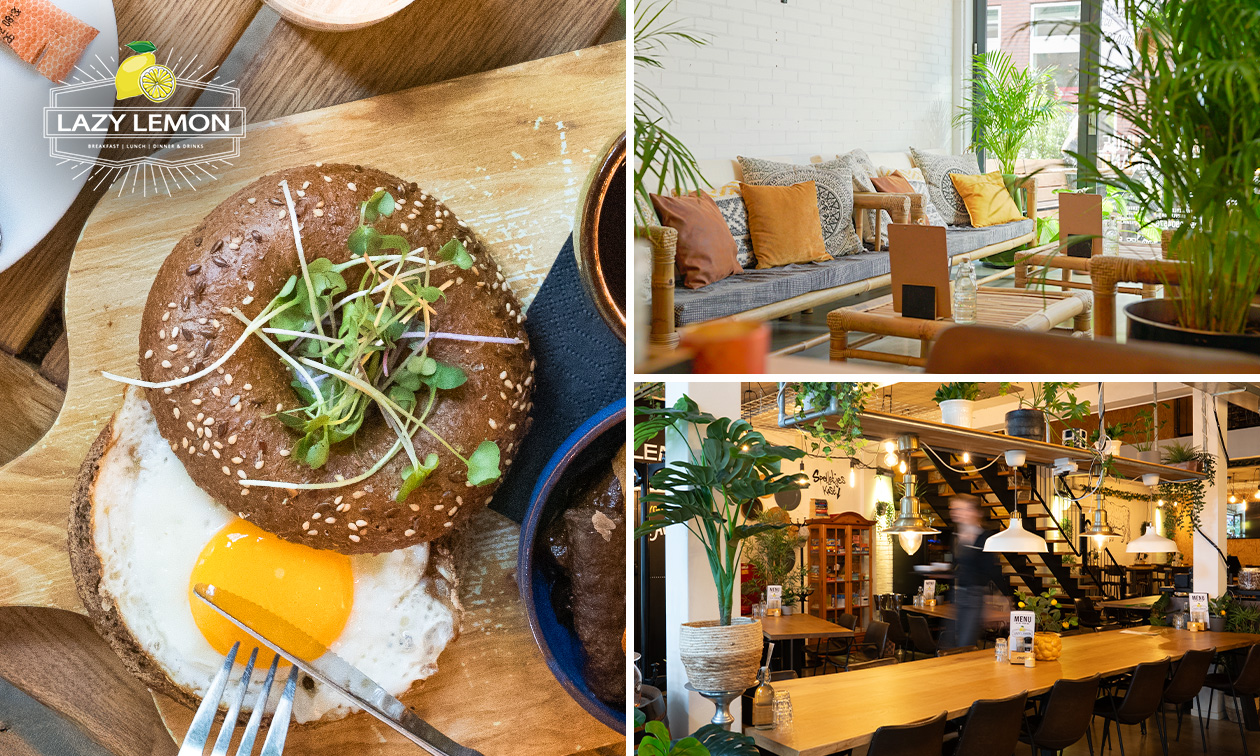 Ontbijtplank + koffie/thee óf pancakes bij Lazy Lemon