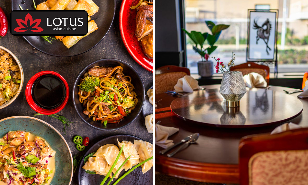 All-You-Can-Eat (geen tijdslimiet) bij Lotus Asian Cuisine