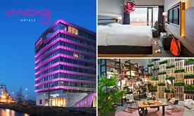 Overnachting voor 2 + ontbijt + cocktail + parkeren in A'dam