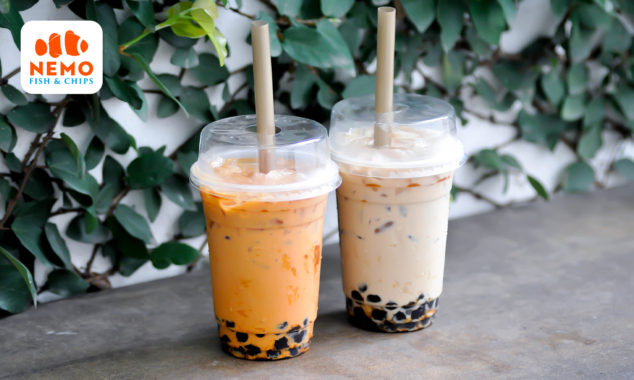 1 of 2 bubble teas met topping naar keuze