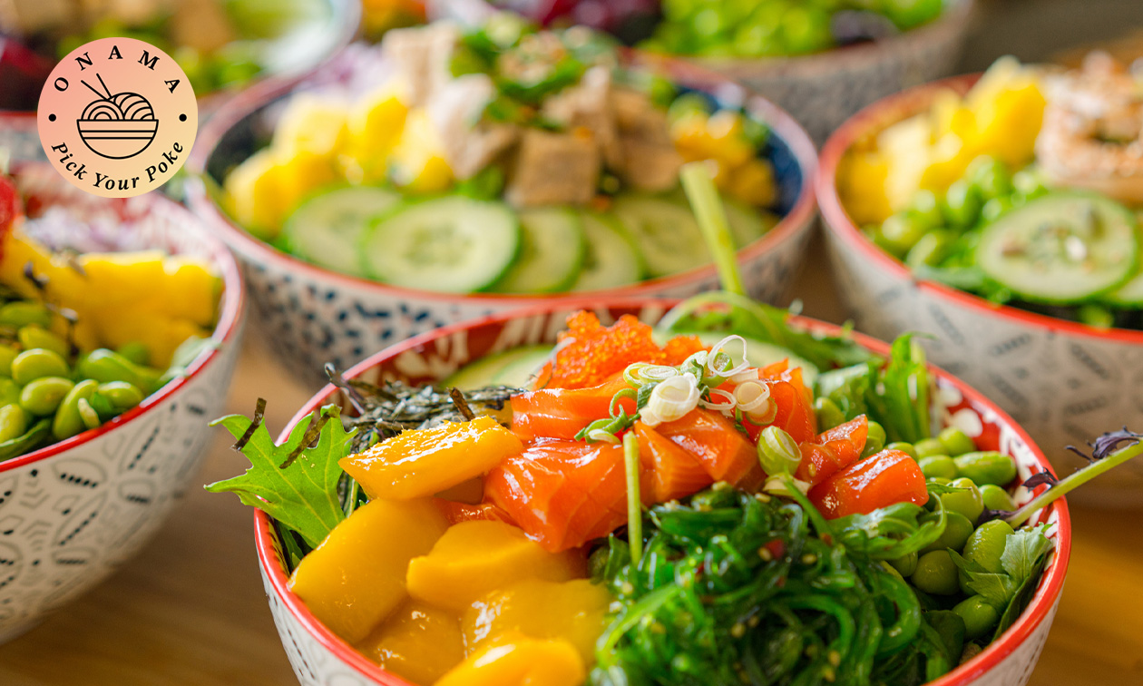 Grote pokébowl naar keuze om af te halen