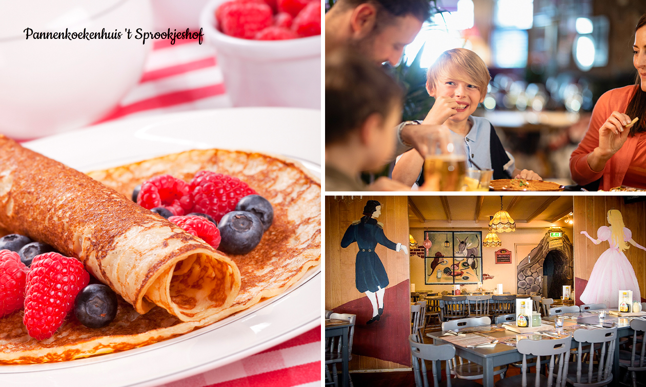 2- of 3-gangen keuzediner of -lunch bij Pannenkoekenhuis 't Sprookjeshof