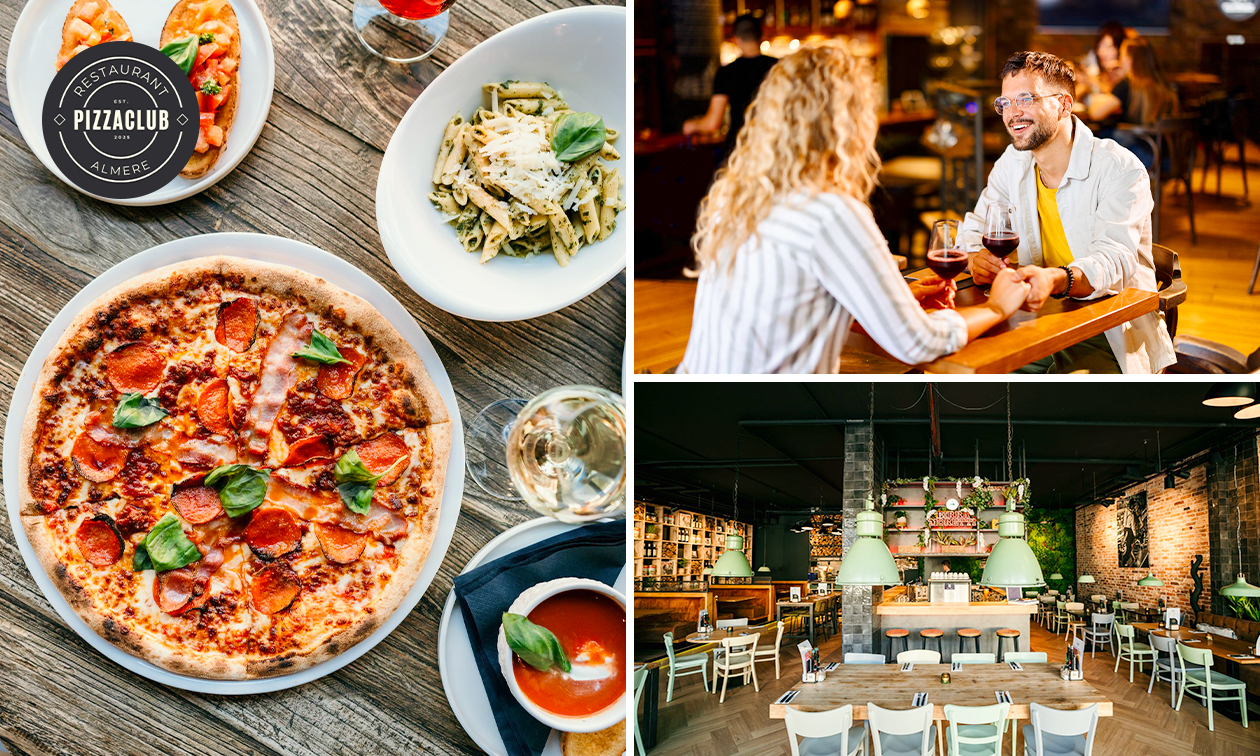 Italiaans 3-gangendiner à la carte bij Pizzaclub Almere