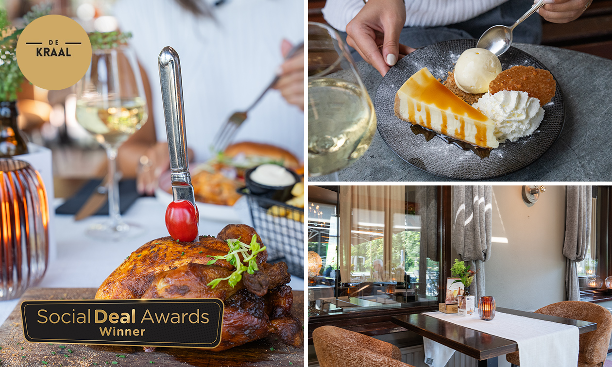 3-gangen keuzediner bij Restaurant de Kraal