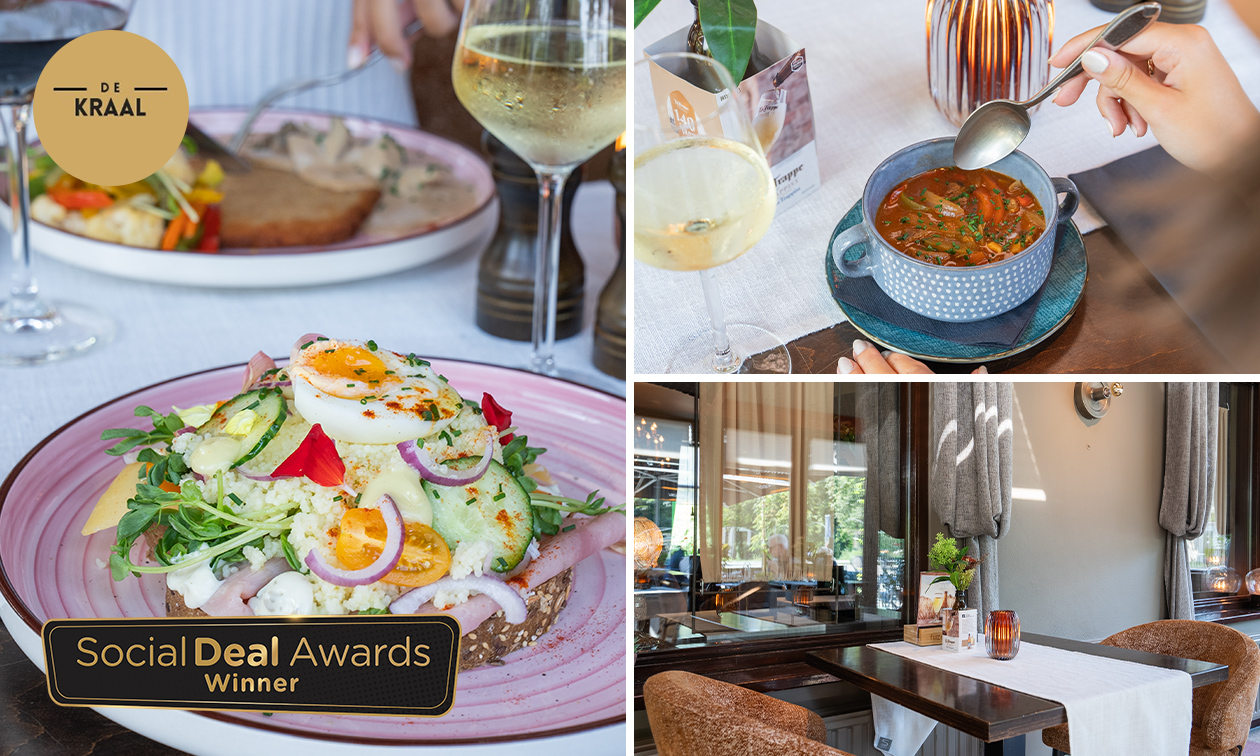 2-gangen keuzelunch bij Restaurant de Kraal