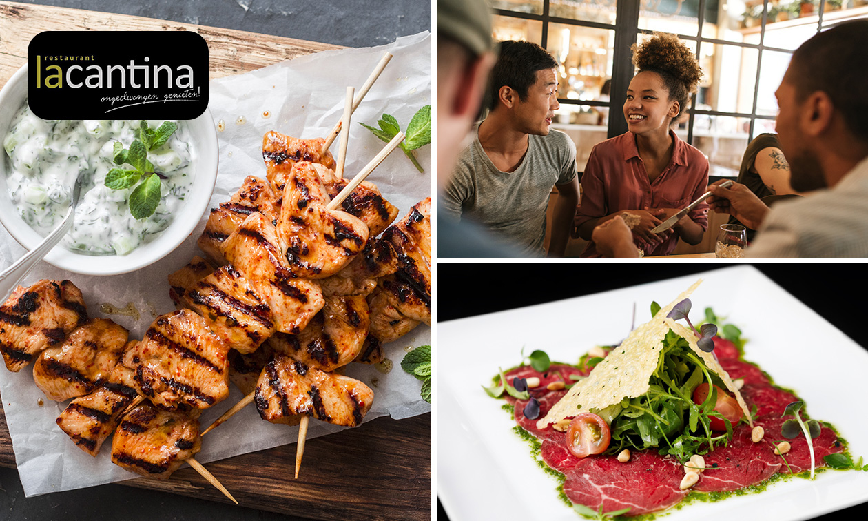 4-gangen tapasdiner + dessert bij La Cantina