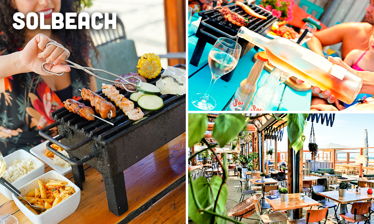 Barbecuediner aan zee bij Solbeach in Scheveningen