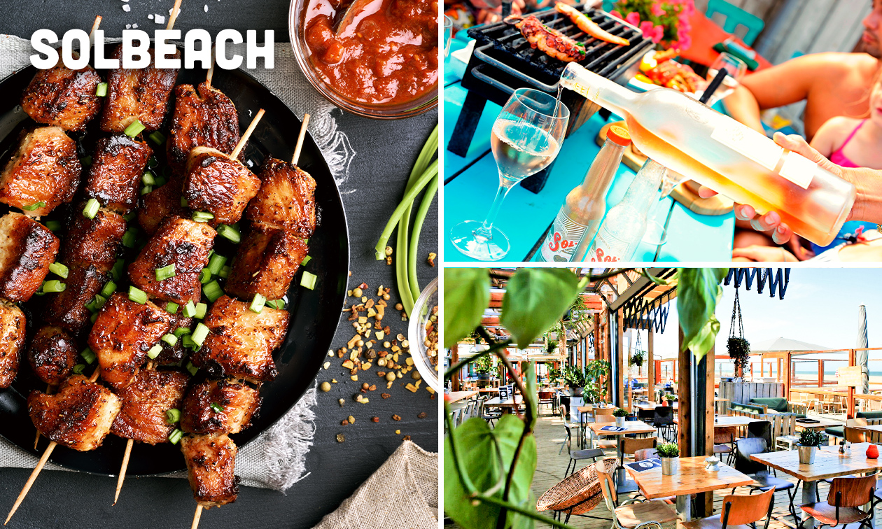Hoofdgerecht naar keuze aan zee bij Solbeach in Scheveningen