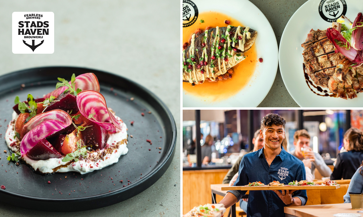 3-gangendiner à la carte + bijgerecht bij Stadshaven Brouwerij