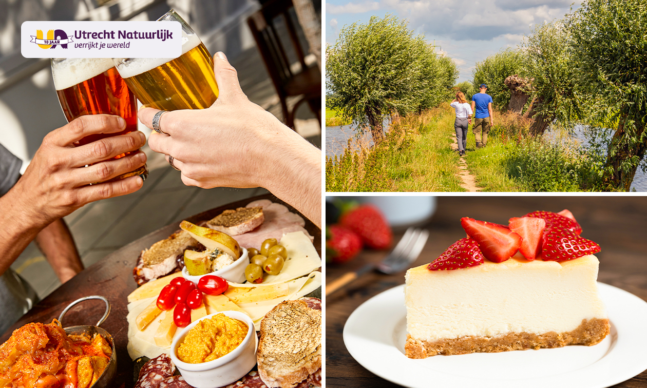 Wandel- of fietsarrangement incl. gebak + borrelplank + drankje