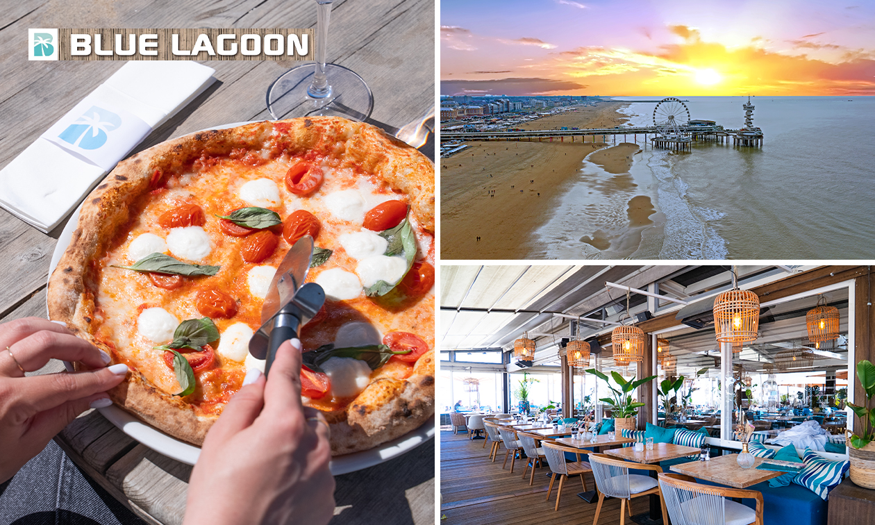 Pizza naar keuze bij Strandpaviljoen Blue Lagoon