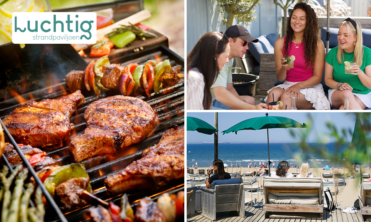 Complete barbecuetafel bij Strandpaviljoen Luchtig