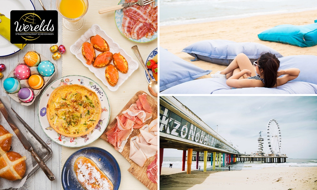 Luxe 2-gangen paasbuffet op het strand bij Strandrestaurant Werelds