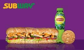 Broodje bij Subway + frisdrank + cookie/chips voor afhaal