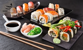 Sushibox voor afhaal met 16, 34 of 50 stuks