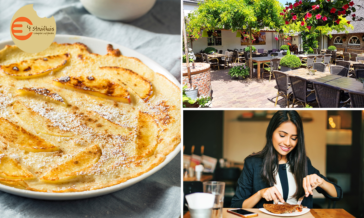 2-gangen pannenkoekendiner bij 't Struifhuis