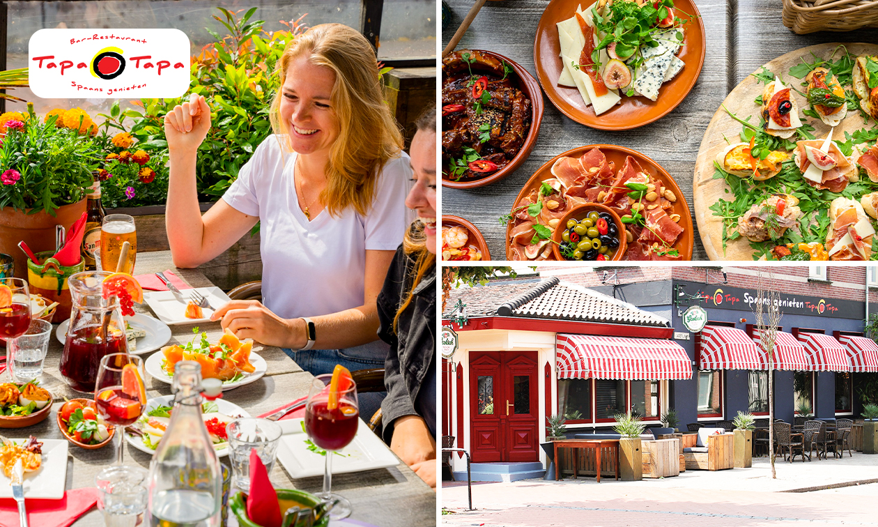 4 tapasgerechten à la carte + dessert naar keuze bij Tapa Tapa