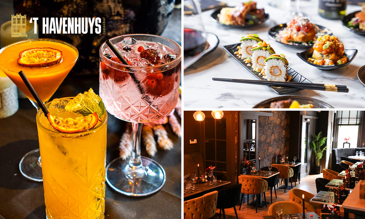 High cocktail + sushi of wijn- of bierproeverij + 4-gangenlunch