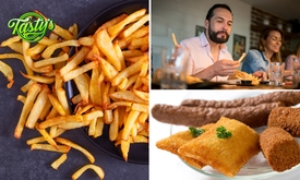 High friet + 3 snacks + milkshake bij Tasty's