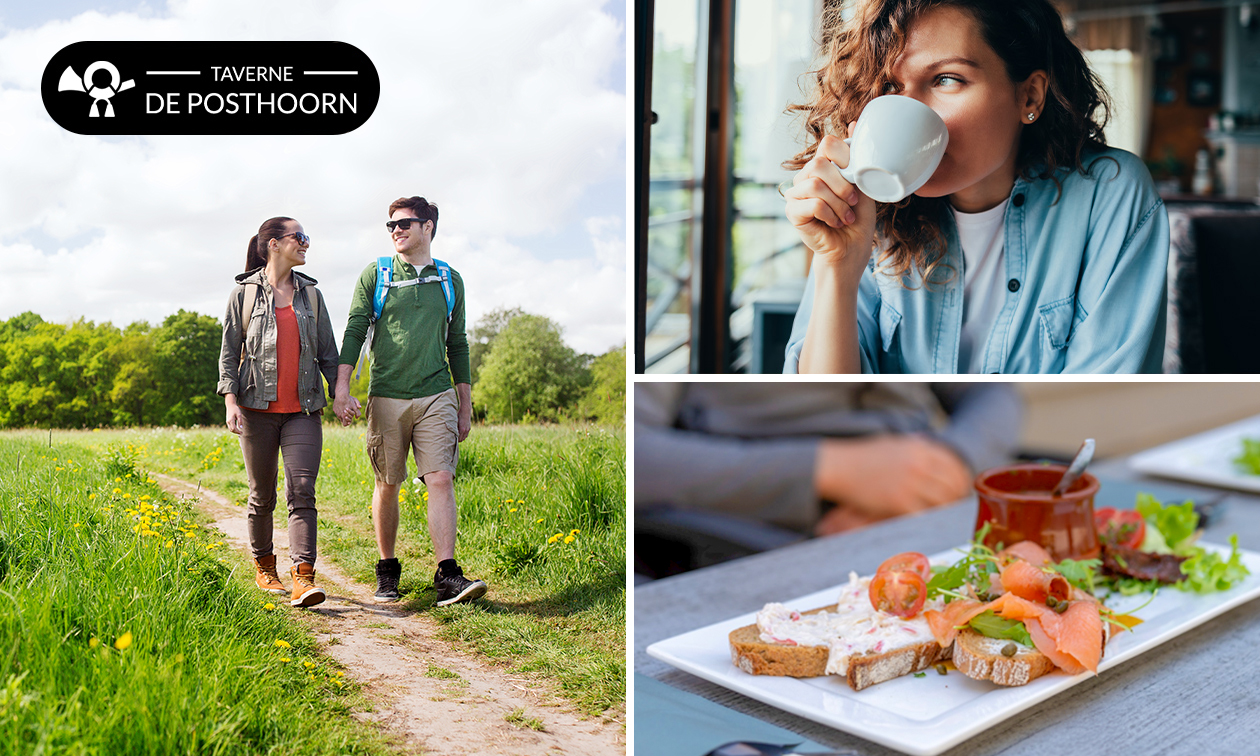 Wandelarrangement + koffie met gebak + lunch bij Taverne de Posthoorn